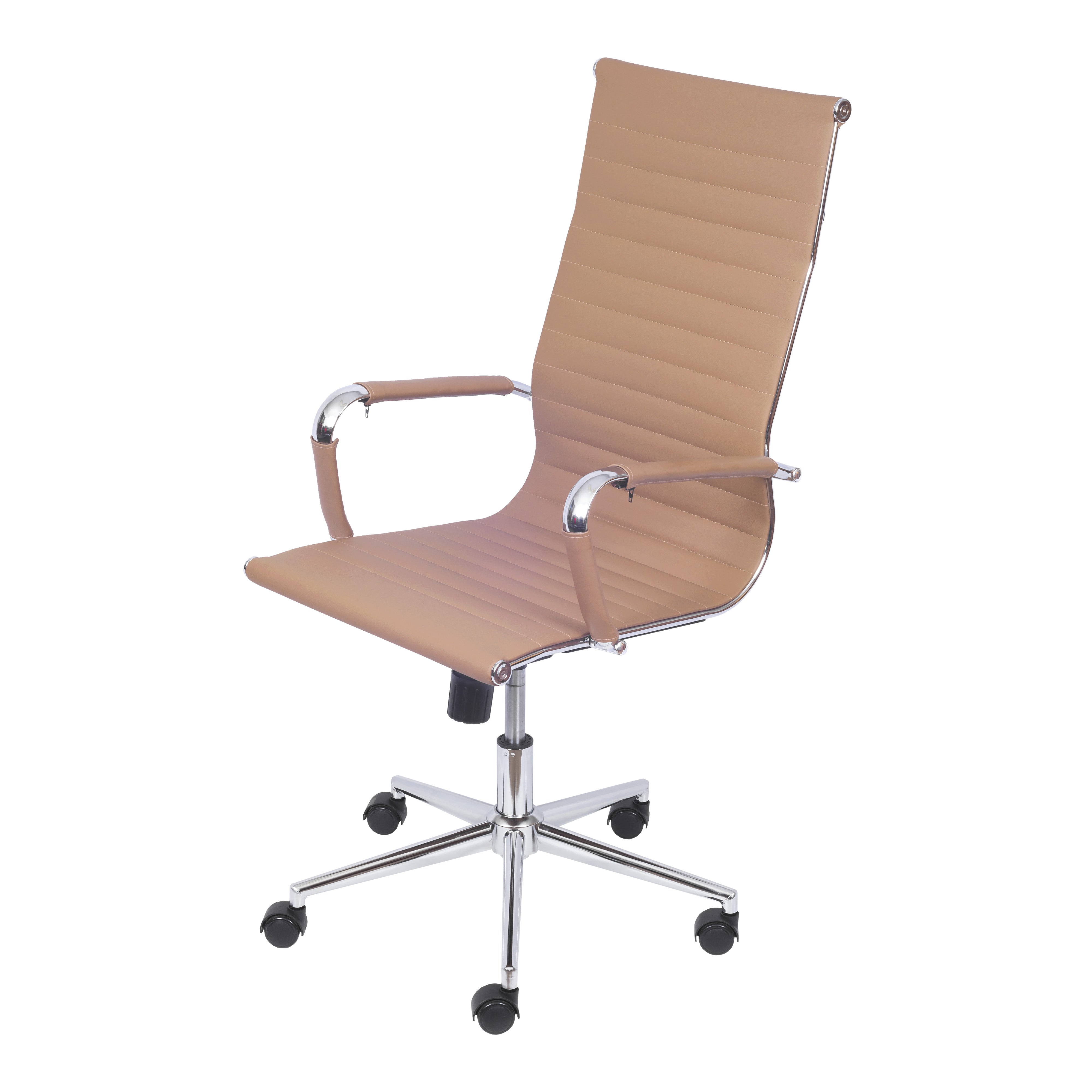 Cadeira Eames giratória alta Corino Caramelo