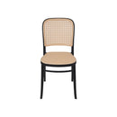 CADEIRA CANCUN EM POLIPROPILENO PRETA E SIMULANDO PALHA NO ASSENTO E ENCOSTO