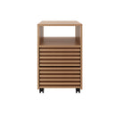 Gaveteiro com Rodízio e 2 Gavetas Ripado ME4175 Amêndoa