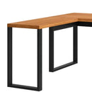 MESA DE CANTO P/ESCRITORIO INDUSTRIAL 135 X 158CM - FREIJO/PRETO FOSCO