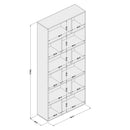 ESTANTE XANGAI 12N MDP CASTANHO UV TEX