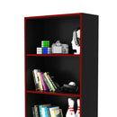 Estante Multiuso com Prateleiras ME4141 Preto/Vermelho