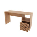 Escrivaninha em Ripado com Gaveteiro ME4174 Amêndoa