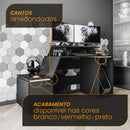 Mesa Gamer e Escritório Space Two MDP Preto BP XT Racer Logo Branco