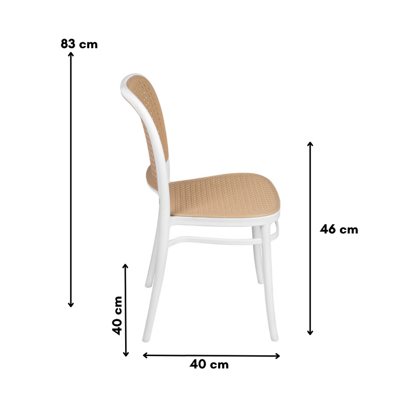 CADEIRA VT-5016 EM PP BRANCA E SIMULANDO PALHA NO ASSENTO E ENCOSTO