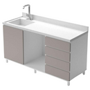 BALCÃO COM PIA - LINHA HOSPITALAR