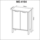 Armario Baixo Multiuso 2 Portas ME4164 Preto/Azul