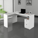 Mesa para Escritório com 2 gavetas ME4129 Branco