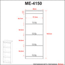 Armário Estante Alto para Escritório ME4150 Branco