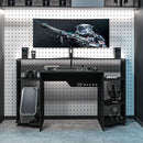 Mesa Gamer e Escritório Control MDP Preto BP XT Racer Logo Branco