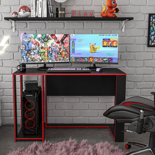 MESA SINGAPURA MDP PRETO FF BORDA VERMELHO