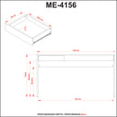 Mesa para Escritório ME4156 Amêndoa/Preto