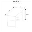 Mesa para escritório Me4182 Amêndoa/Preto