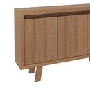 Balcão para Escritório com 3 portas ME4120 Amêndoa