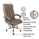 CADEIRA PRESIDENTE OLGA ALCOCHOADA CAFE