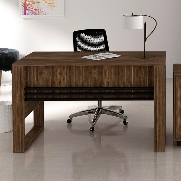 Mesa para Escritório c/aplique ME4146 Nogal/Preto