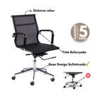 CADEIRA TELMA GIR BAIXA TELA PRETA