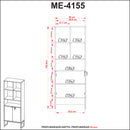 Armário Estante com 2 Portas ME4155 Amêndoa/Preto