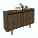 Balcão para Escritório com 3 portas ME4120 Nogal/Fendi