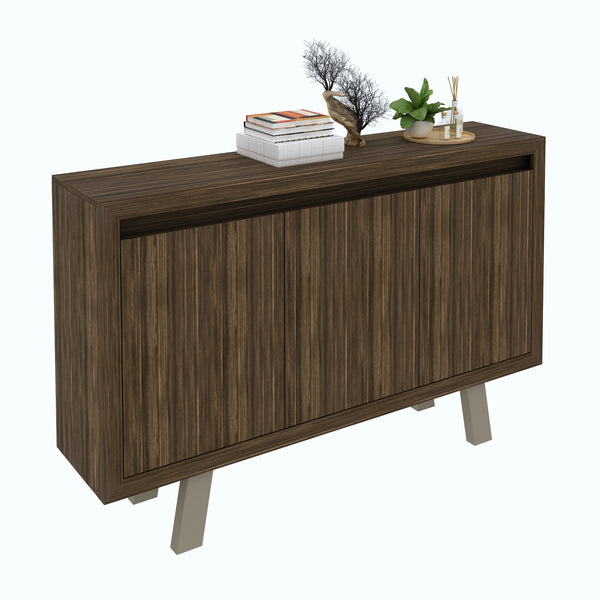Balcão para Escritório com 3 portas ME4120 Nogal/Fendi