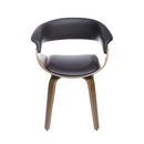 CADEIRA EMILY RODIZIO ESTRUT. MADEIRA ACOLCHADA REVEST. P.U. CAFE