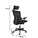 CADEIRA JULIANA GIR ALTA TELA PRETA