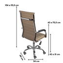 CADEIRA FLAVIA GIR ALTA EM PU CARAMELO