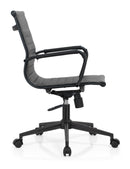 CADEIRA EAMES BAIXA PU PRETA ESTRUT. PRETA B. RODIZIO