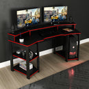 Mesa Gamer Cockpit ME4167 Preto/Vermelho