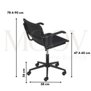 CADEIRA CLEO C/ BRACO PRETA SIMULANDO PALHA PRETA NO ENCOSTO/ ASSENTO- rodizio pintada