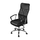 CADEIRA QUÉBEC ALTA CORINO/TELA PRETA B. RODIZIO