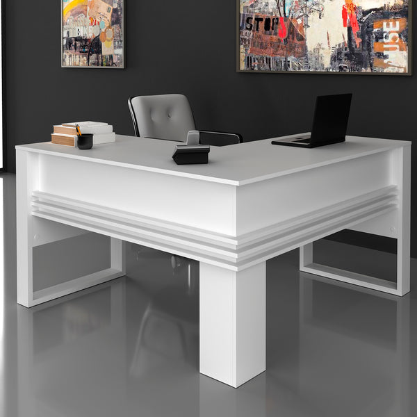Mesa para Escritório Angular ME4145 Branco