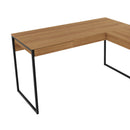 Mesa para Escritório Angular ME4157 Amêndoa/Preto