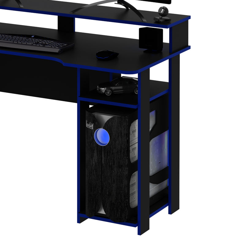 Mesa Gamer ME4153 Preto/Azul