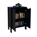 Armario Baixo Multiuso 2 Portas ME4164 Preto/Azul