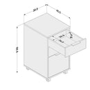 GAVETEIRO DURBAN 2 GAV MDP BRANCO FF LISO