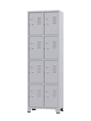 ROUPEIRO DE AÇO CINZA COM 8 PORTAS – 1,96 X 0,63 X 0,41M