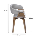 CADEIRA EMILY ESTRUT. MADEIRA ACOLCHADA REVEST. P.U. FENDI