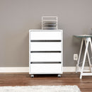 GAVETEIRO MAUA 4G MDP LEGNO BRANCO FF LISO