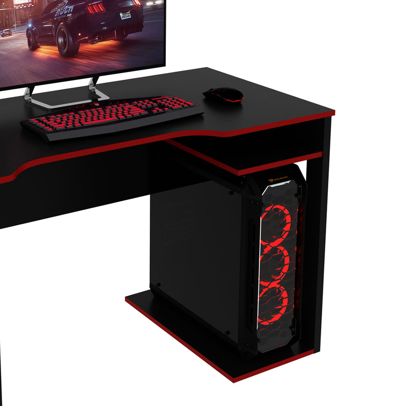 Mesa Gamer ME4161 Preto/Vermelho