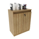 Balcão para Escritório com Chave ME4149 Amêndoa