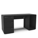 Mesa Gamer e Escritório Home MDP Preto BP XT Racer Logo Prata