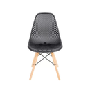 CADEIRA MEL PP PRETA BASE MADEIRA