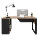 Mesa para escritório Me4182 Amêndoa/Preto