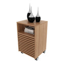 Gaveteiro com Rodízio e 2 Gavetas Ripado ME4175 Amêndoa