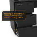Mesa Gamer e Escritório Home MDP Preto BP XT Racer Logo Prata