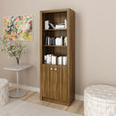 Armário Alto para Escritório com 2 Portas e 5 Prateleiras Nogal ME4110