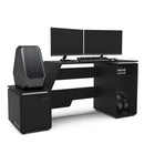 Mesa Gamer e Escritório Space One MDP Preto BP XT Racer Logo Branco