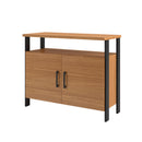 BALCAO C/2 PORTAS INDUSTRIAL 89,5 X 38CM - FREIJO/PRETO FOSCO