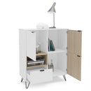 APARADOR CAYMAN 900MM MDP BRANCO FF LISO/LEGNO SALINAS FF